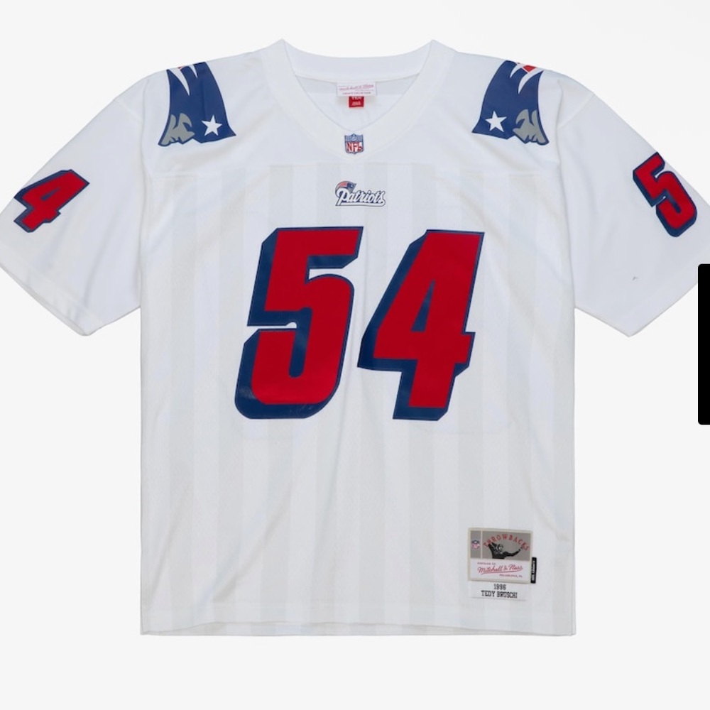 Tedy Bruschi New England Patriots 1996 White Legacy Player Jersey